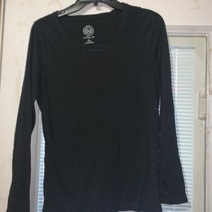 Plain black v neck